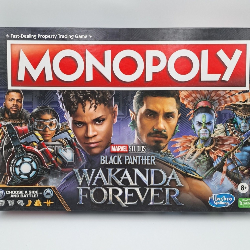 Marvel‎ Studios Black Panther Wakanda Forever Monopoly Board Game Complete